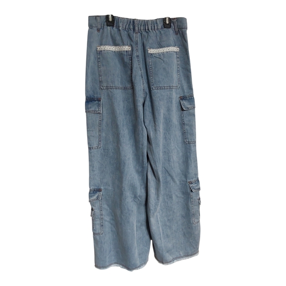 POL New Blue Denim Cargo Pants - Picture 4 of 7